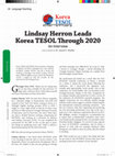 Research paper thumbnail of Lindsay Herron Leads Korea TESOL Through 2020