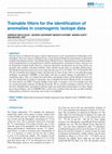 Research paper thumbnail of Trainable filters for the identification of anomalies in cosmogenic isotope data