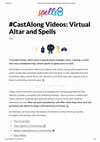 Research paper thumbnail of Virtual Altar: Guided Spellcasting Sessions for Wiccans and Pagans