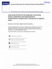 Research paper thumbnail of Journal of Education for Students Placed at Risk (JESPAR) Improving Schools by Strategically Connecting Equity Leadership and Organizational Improvement Perspectives: Introduction to Special Issue