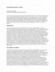 Research paper thumbnail of DEVELOPMENT SOCIOLOGY: A REVIEW