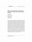 Research paper thumbnail of Where are the Fish? Using a "Fish as Food" Framework to Explore the Thunder Bay Area Fisheries