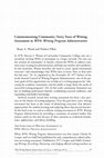 Research paper thumbnail of Commemorating Community: Forty Years of Writing Assessment in WPA: Writing Program Administration