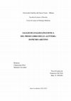 Research paper thumbnail of Saggio di analisi linguistica del primo libro delle «Lettere» di Pietro Aretino