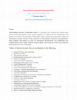 Research paper thumbnail of International Journal of Education (IJE)