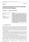 Research paper thumbnail of Computational phylogenetics and the classification of South American languages (2019)