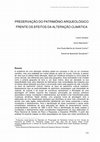 Research paper thumbnail of PRESERVAÇÃO DO PATRIMÔNIO ARQUEOLÓGICO FRENTE OS EFEITOS DA ALTERAÇÃO CLIMÁTICA