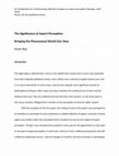 Research paper thumbnail of The Significance of Aspect Perception. Introduction