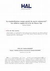 Research paper thumbnail of La standardisation comme garant du succès commercial ? Les albâtres anglais de la fin du Moyen Âge, p. 179-194.