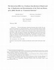 Research paper thumbnail of The Interaction Effect in a Nonlinear Specification of Bank Lending: A Replication and Reexamination of the Peek and Rosengren (2005) Results on "Unnatural Selection"