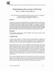 Research paper thumbnail of PERFORMANCE EVALUATION OF ROUTING PROTOCOLS IN WIRELESS SENSOR NETWORKS