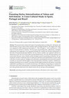 Research paper thumbnail of Parenting Styles, Internalization of Values and Self-Esteem: A Cross-Cultural Study in Spain, Portugal and Brazil