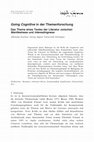 Research paper thumbnail of Going Cognitive in der Themenforschung: Das Thema eines Textes der Literatur zwischen Manifestness und Interestingness, Orbis Litterarum, 71, Issue 3
 June 2016, S. 189–214  (Bei meinem anonymen Gutachter bedanke ich mich herzlich)