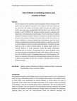 Research paper thumbnail of Role of Media in Combating Violence and Creation of Peace