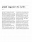 Research paper thumbnail of L'inizio di una guerra e la fine di un'altra