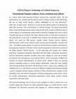 Research paper thumbnail of Call for Papers: Anthology of Critical Essays on Postcolonial Popular Culture: Texts, Artefacts and Affects