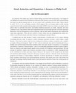 Research paper thumbnail of Detail, Reduction, and Organicism: A Response to Philip Ewell