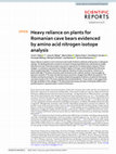 Research paper thumbnail of Heavy reliance on plants for Romanian cave bears evidenced by amino acid nitrogen isotope analysis