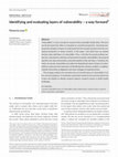 Research paper thumbnail of Identifying and evaluating layers of vulnerability -a way forward