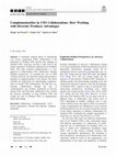 Research paper thumbnail of Complementarities in CSO Collaborations: How Working with Diversity Produces Advantages