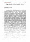 Research paper thumbnail of Especulação sobre a luta de classes