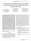 Research paper thumbnail of An Enhanced Keyword-Based Approach For Natural Language Query Conversion To Structured Query Language (Sql) Query