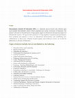 Research paper thumbnail of International Journal of Education (IJE)