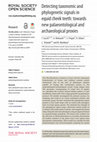 Research paper thumbnail of Detecting taxonomic and phylogenetic signals in equid cheek teeth: towards new palaeontological and archaeological proxies