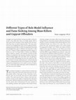 Research paper thumbnail of Different types of role model influence and fame-seeking among mass killers and copycat offenders