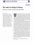 Research paper thumbnail of The ends of cutting in Ghana: Blood loss, scarcity, and slow harm after NGOs