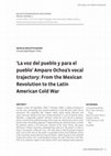 Research paper thumbnail of ‘La voz del pueblo y para el pueblo’ Amparo Ochoa’s vocal trajectory: From the Mexican Revolution to the Latin American Cold War