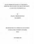 Research paper thumbnail of USE OF COOPERATIVE SOCIETY AS A MEASURE TO IMPROVING THE ECONOMIC WELFARE OF THE SOCIETY (A CASE STUDY OF EZINIHITTE LGA