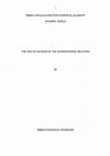 Research paper thumbnail of The End of Nation States in International Relation