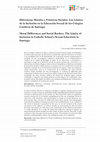 Research paper thumbnail of Diferencias Morales y Fronteras Sociales. Los Límites de la Inclusión en la Educación Sexual de los Colegios Católicos de Santiago Moral Differences and Social Borders. The Limits of Inclusion in Catholic School's Sexual Education in Santiago