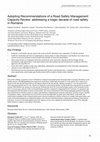 Research paper thumbnail of Adopting Recommendations of a Road Safety Management Capacity Review: addressing a tragic decade of road safety in Romania