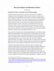 Research paper thumbnail of Mass Surveillance and Muslims in China 1 Introduction: Chinese Communists and Surveillance Regime