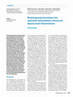 Research paper thumbnail of Bindungsrepräsentation bei stationär behandelten chronisch-depressiven Patientinnen