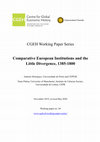 Research paper thumbnail of Comparative European Institutions and the Little Divergence, 1385-1800. CGEH Working Paper Series