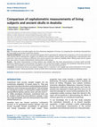 Research paper thumbnail of Comparison of cephalometric measurements of living subjects and ancient skulls in Anatolia