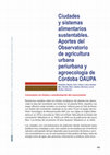 Research paper thumbnail of Ciudades y sistemas alimentarios sustentables. Aportes del Observatorio de agricultura urbana periurbana y agroecología de Córdoba OAUPA