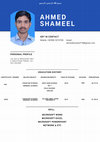 Research paper thumbnail of Ahmed Shameel CV