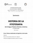 Research paper thumbnail of HISTORIA DE LA FITOTERAPIA: del Próximo Oriente a América