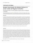 Research paper thumbnail of Functional traits of woody plants at green spaces in Bogotá, Colombia