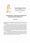 Research paper thumbnail of CfP 'Contaminations -Leopardi and the Modern Self from Romanticism to Modernism'