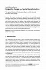 Research paper thumbnail of Molina 2020: Linguistic change and social transformation: The spread of tuteo in Restoration Spain and the Second Republic (1875-1939)