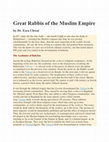 Research paper thumbnail of Great Rabbis of the Muslim Empire