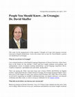 Research paper thumbnail of People You Should Know . . . In Gwangju -- Dr. David Shaffer