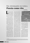 Research paper thumbnail of Un «tremante ex-voto». Poesia come rito [sulla poesia di Enrico Testa]