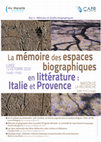 Research paper thumbnail of La mémoire des espaces biographiques : Italie et Provence (12 octobre 2020)