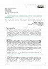 Research paper thumbnail of La progresiva apertura de los servicios públicos locales a la libre competencia / The progressive opening of local public services to free competition